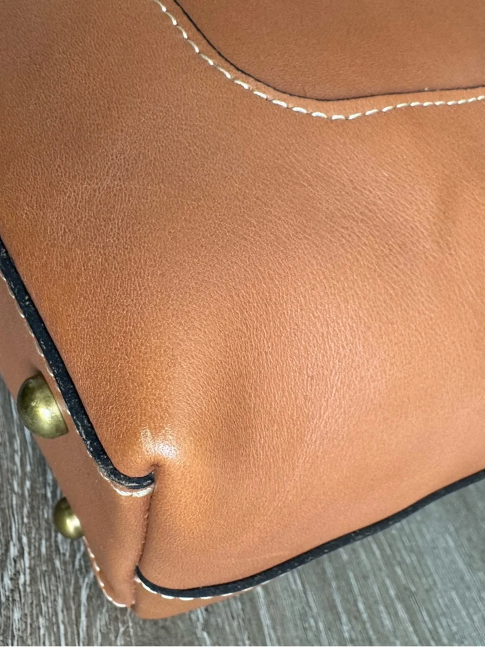 Patricia Nash Alanya Leather Tote Bag in Cognac Brown - Picture 13 of 15
